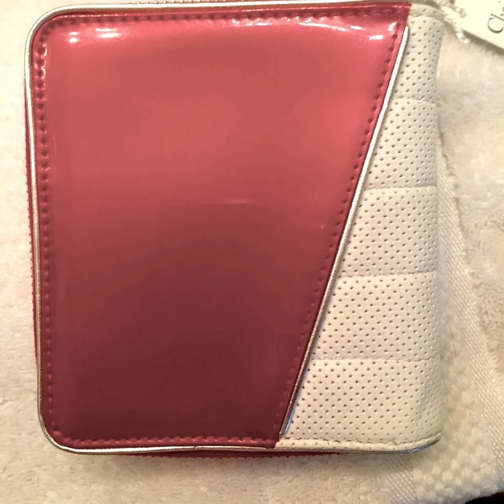 Vintage Christian Dior red/white wallet. NWT, box, bag and authentication card